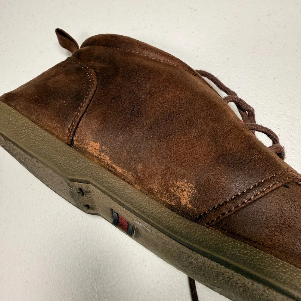Skechers BOBS Brown Suede Chukka Boots Plaid Lined Lace Up Ankle Shoes Size 11